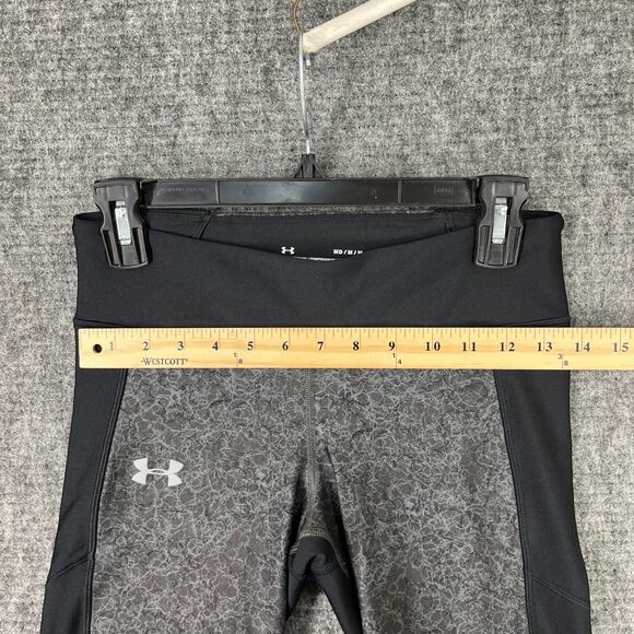 Under Armour Leggings Womens M Gray‎ Compression Run Train Workout Fitness Gym - Picture 5 of 8